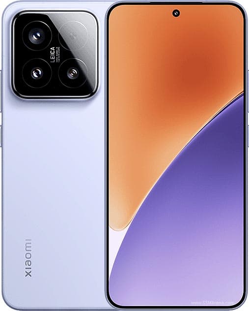 Xiaomi 15 shown from the front and back, with the Leica triple-camera island