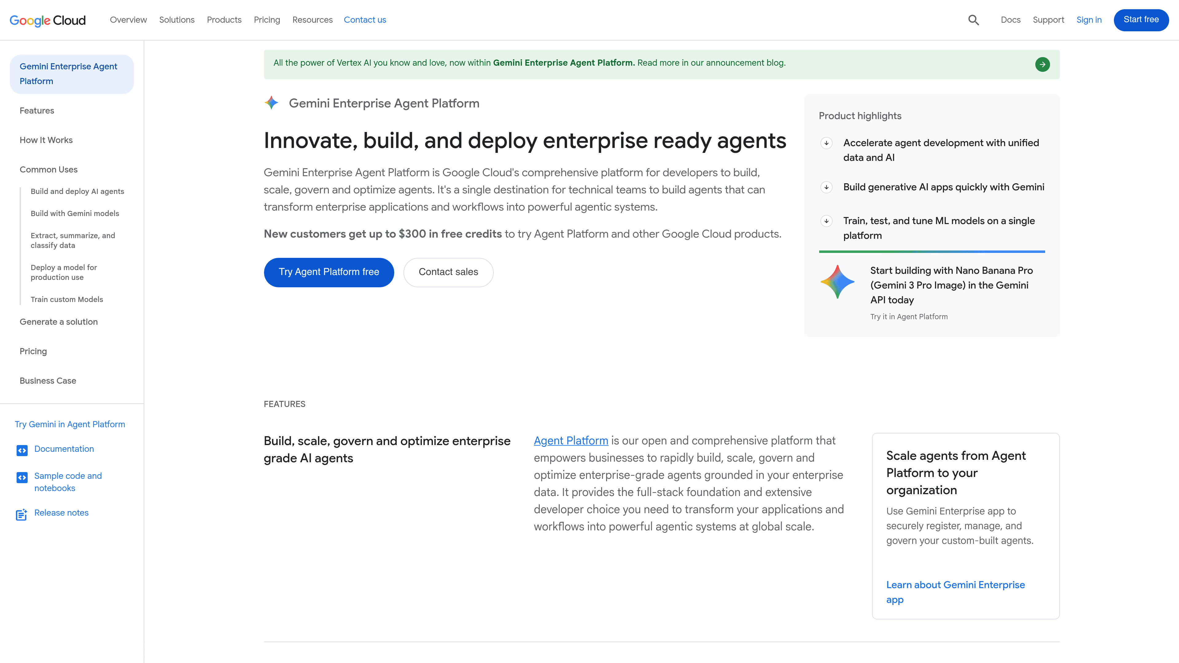 Google Cloud — Gemini Enterprise Agent Platform